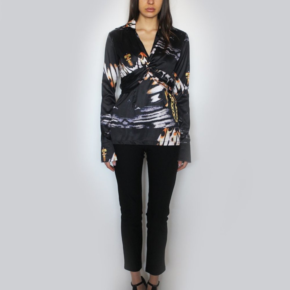 Colorful Pattern Blouse-1710 - Picture 2 of 11